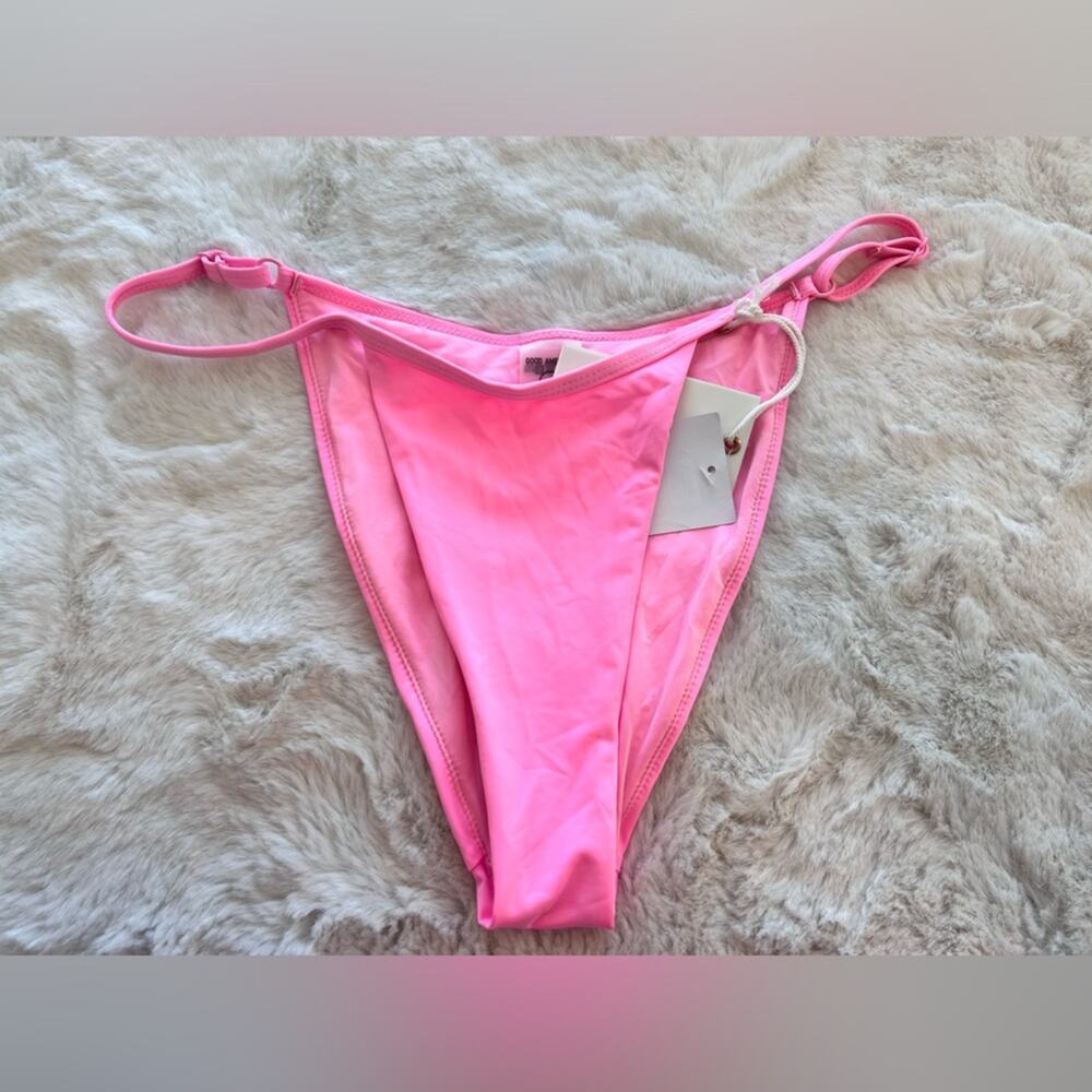 NWT: Good American Perfect Fit Bikini Bottom in Sugar Pink002 Size 1